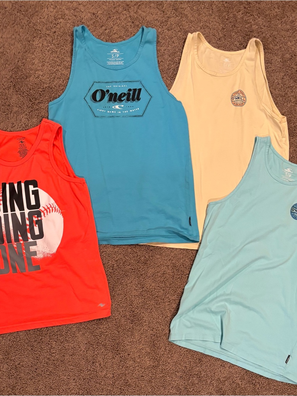 O'Neill Tank Tops Men’s small (Orange athletic works youth XL)